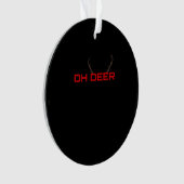 Oh Deer Minimal Aesthetic Vibe Ornament (voorkant)