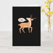 Oh Deer Minimal Clean AesthetiFolded Greeting Card Kaart (Gele Bloem)