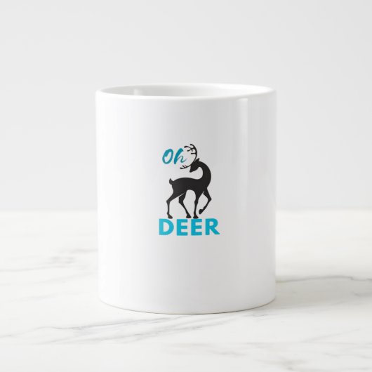 Oh Deer Minimal Design Extra Grote Beker (Voorkant)