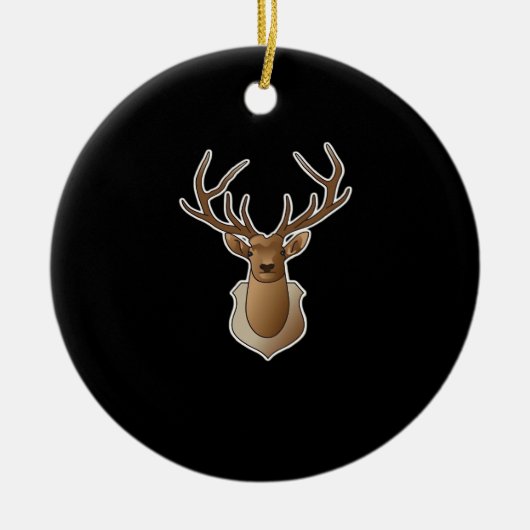 Oh Deer Minimal Design Keramisch Ornament (Voorkant)