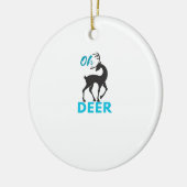 Oh Deer Minimal Design Keramisch Ornament (Links)