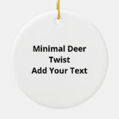 Oh Deer Minimal Design Keramisch Ornament (Achterkant)