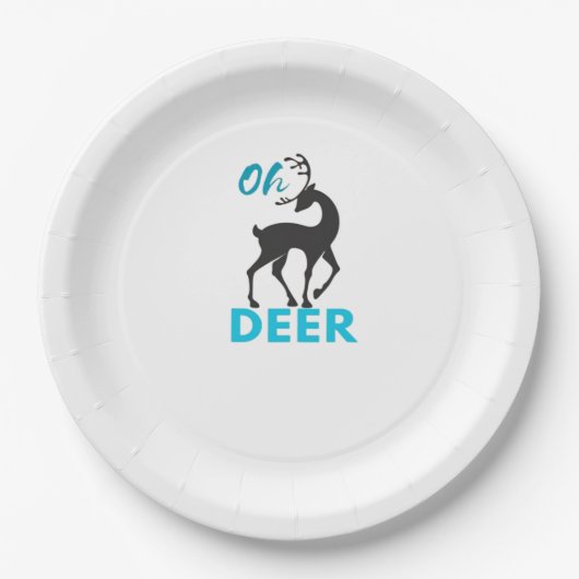 Oh Deer Minimal Design  Papieren Bordje (Voorkant)