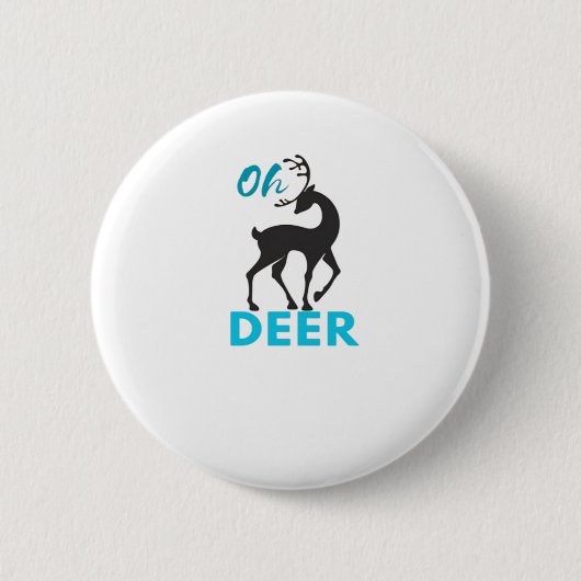 Oh Deer Minimal Design  Ronde Button 5,7 Cm (Voorkant)