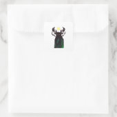 Oh Deer Minimal Design Vierkante Sticker (Tas)