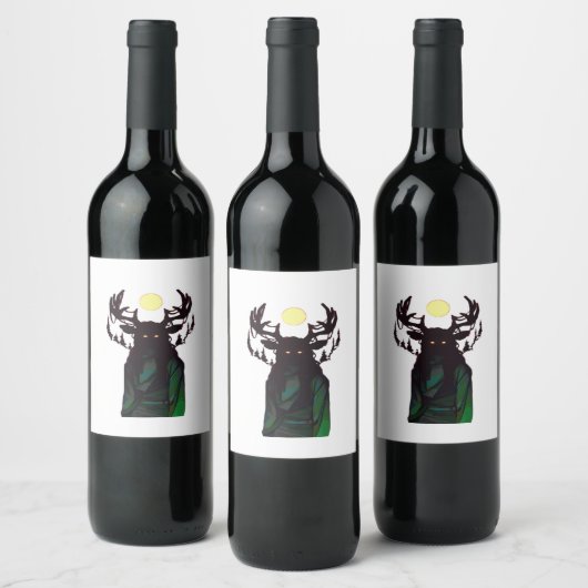 Oh Deer Minimal Design Wijn Etiket (Flessen)