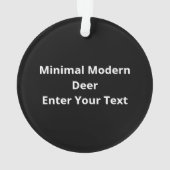 Oh Deer Minimal Modern Design Acrylic Ornament (dos)