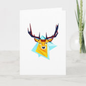 Oh Deer Minimal Rustic Style Folded Greeting Card Kaart (Voorkant)