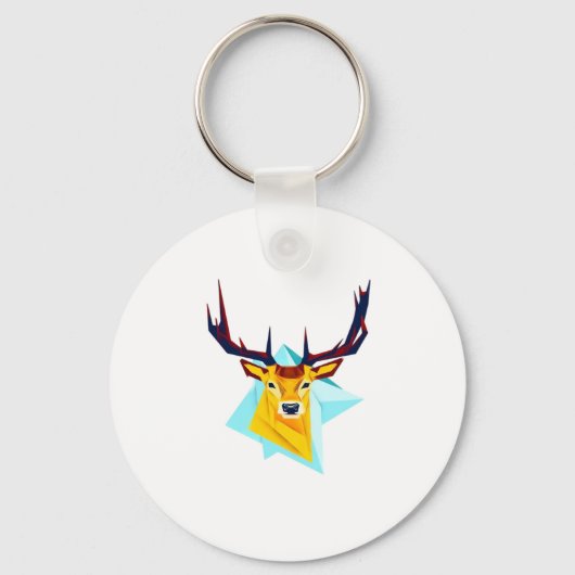 Oh Deer Minimal Rustic Style Keychain (Voorkant)