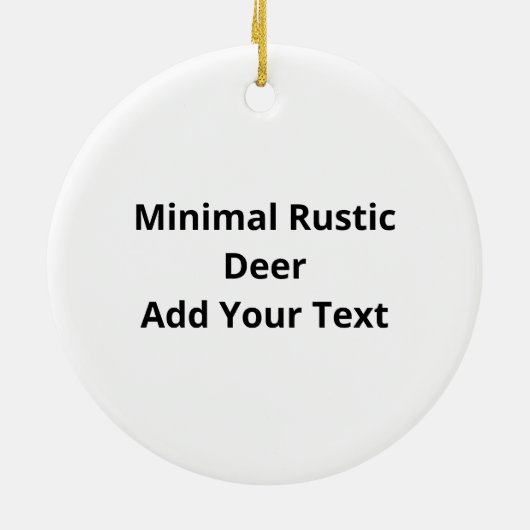 Oh Deer Minimal Rustic Style Ornament (Achterkant)