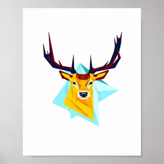 Oh Deer Minimal Rustic Style Poster (Voorkant)
