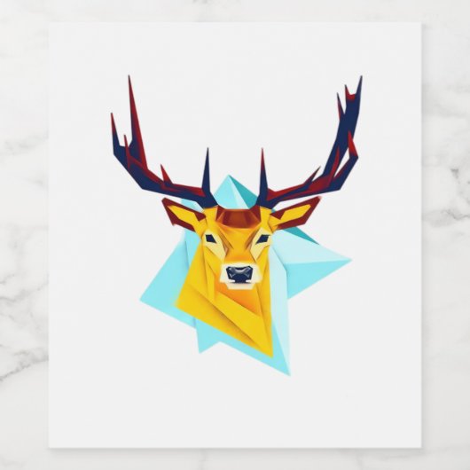 Oh Deer Minimal Rustic Style Wijn Etiket (Enkel label)