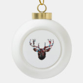 Oh Deer Minimal Style Keramische Bal Ornament (Voorkant)