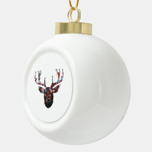 Oh Deer Minimal Style Keramische Bal Ornament (Rechts)