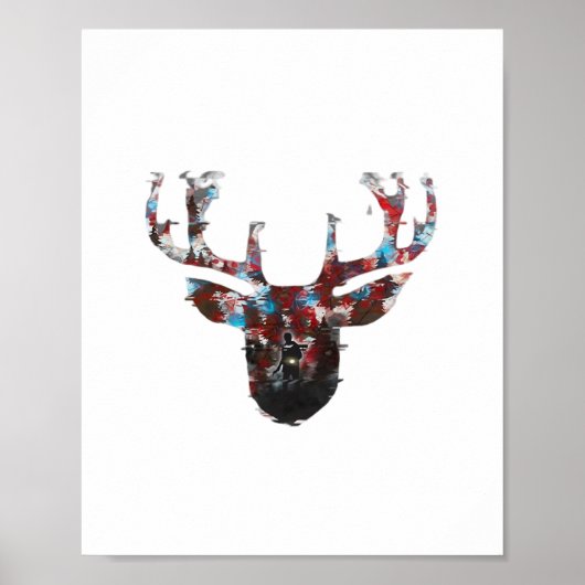 Oh Deer Minimal Style Poster (Voorkant)