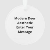 Oh Deer Modern Aesthetic Acrylic Ornament (dos)