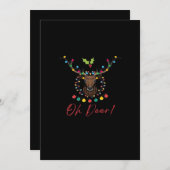 Oh Deer Modern Aesthetic Feestdagenkaart (Voorkant / Achterkant)
