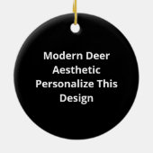 Oh Deer Modern Aesthetic Keramisch Ornament (Achterkant)