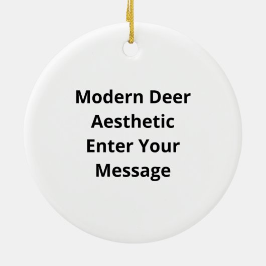Oh Deer Modern Aesthetic Ornament (Achterkant)