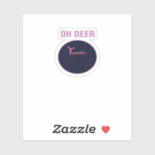 Oh Deer Modern Aesthetic  Sticker (Vel)