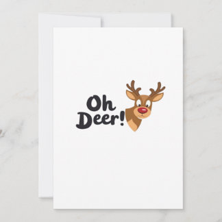 Oh Deer Modern Aesthetic Style Feestdagenkaart