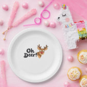 Oh Deer Modern Aesthetic Style  Papieren Bordje (Feest)