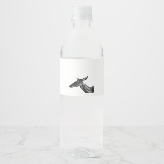 Oh Deer Modern Aesthetic Vibe  Waterfles Etiket (Voorkant)