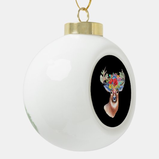 Oh Deer Modern Artistic Style Keramische Bal Ornament (Links)