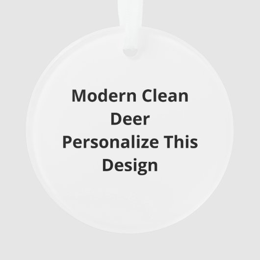 Oh Deer Modern Clean Design Acrylic Ornament (achterkant)