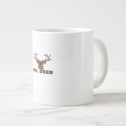 Oh Deer Modern Clean Design Extra Grote Beker (Voorkant rechts)