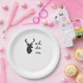 Oh Deer Modern Graphic Style Papieren Bordje (Feest)