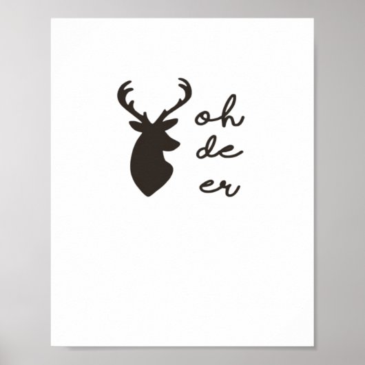 Oh Deer Modern Graphic Style Poster (Voorkant)