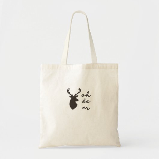 Oh Deer Modern Graphic Style Tote Bag (Devant)