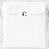 Oh Deer Modern Graphic Style  Vierkante Sticker (Tas)