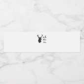 Oh Deer Modern Graphic Style Waterfles Etiket (Enkel label)