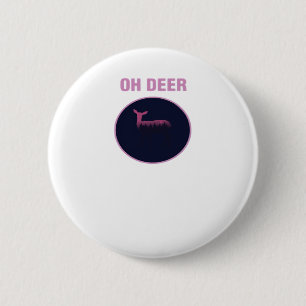 Oh Deer Moderne Stijl Ronde Button 5,7 Cm