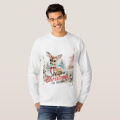 Oh Deer Noël est ici Long Sleeve Tshirt (Devant entier)