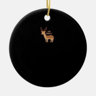 Oh Deer Oh Dear Retro Classic Style Keramisch Ornament