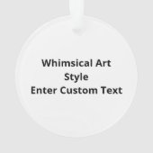 Oh Deer Oh Dear Whimsical Art StylAcrylic Ornament (dos)