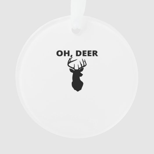 Oh Deer Oh Dear Whimsical Art StylAcrylic Ornament (devant)