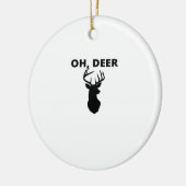 Oh Deer Oh Dear Whimsical Art Style Ornament (Links)