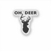 Oh Deer Oh Dear Whimsical Art Style  Sticker (Voorkant)