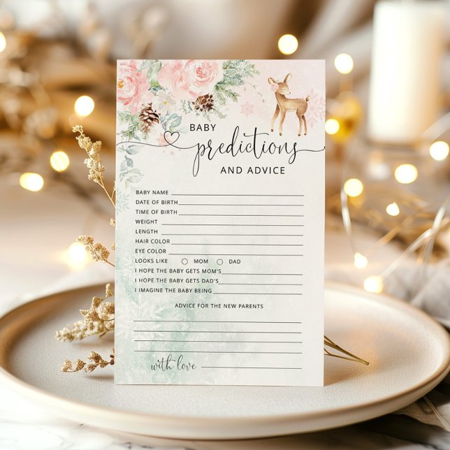 Oh Deer Pink élégante Prédictions et carte de cons (Créateur téléchargé)