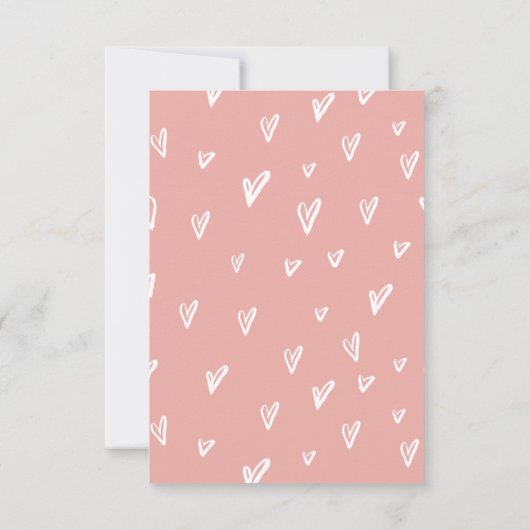 Oh Deer Pink en Tan Baby shower Uitnodiging (Achterkant)