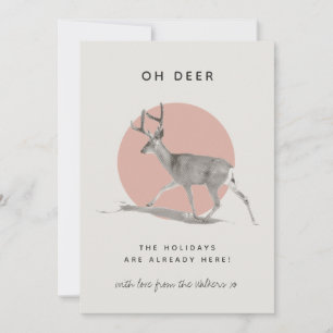 Oh Deer Prettige feestdagen minimalistische modern Feestdagenkaart