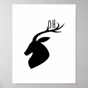 Oh Deer Pun Creatieve Stijl Poster
