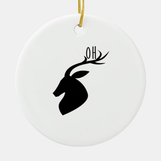 Oh Deer Pun Creative Style Keramisch Ornament (Voorkant)