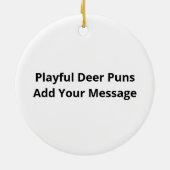 Oh Deer Pun Creative Style Keramisch Ornament (Achterkant)