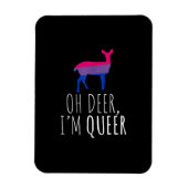 Oh Deer Queer Bisexual Pride Gay Lesbian Design Magneet (Verticaal)