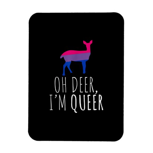 Oh Deer Queer Bisexual Pride Gay Lesbian Design Magneet (Verticaal)